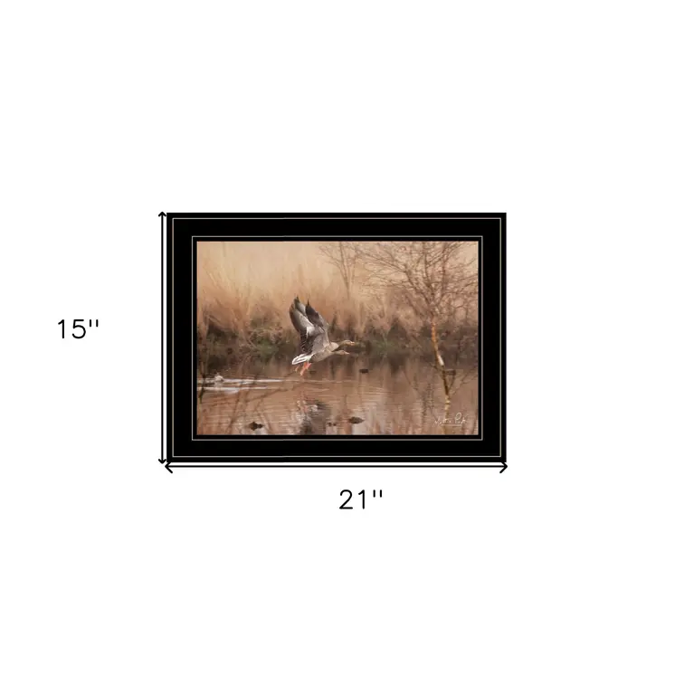 Fly Away 5 Black Framed Print Wall Art
