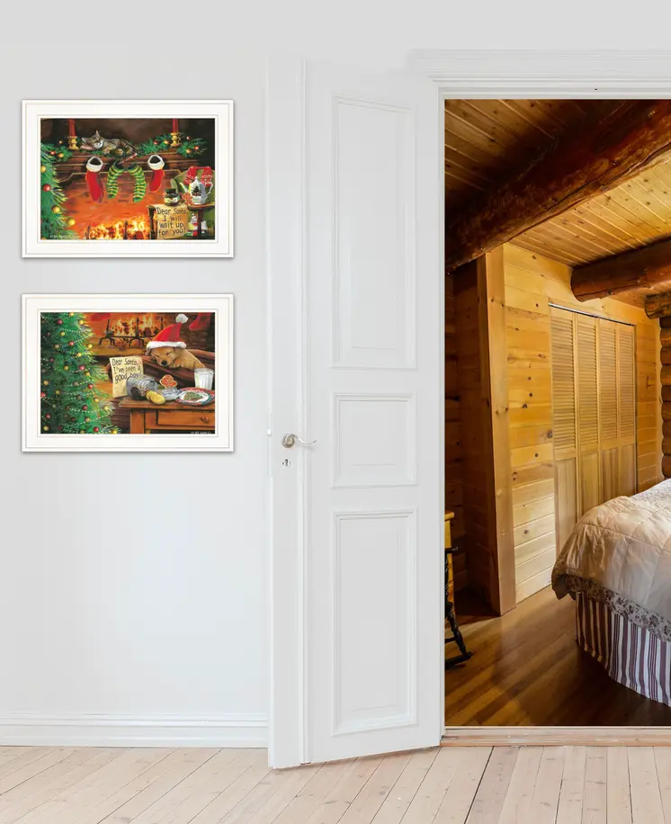 Set Of Two Ive Been A Good Boy 1 White Framed Print Wall Art