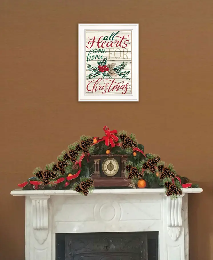 Home For Christmas 1 White Framed Print Wall Art