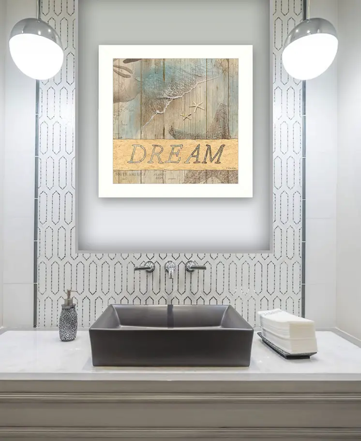 DREAM 1 White Framed Print Wall Art