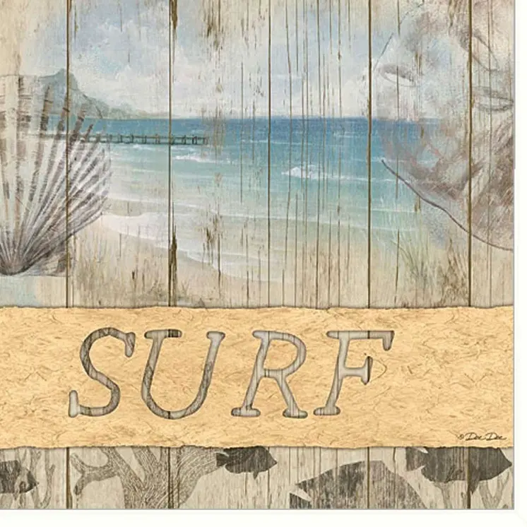 SURF White Framed Print Wall Art