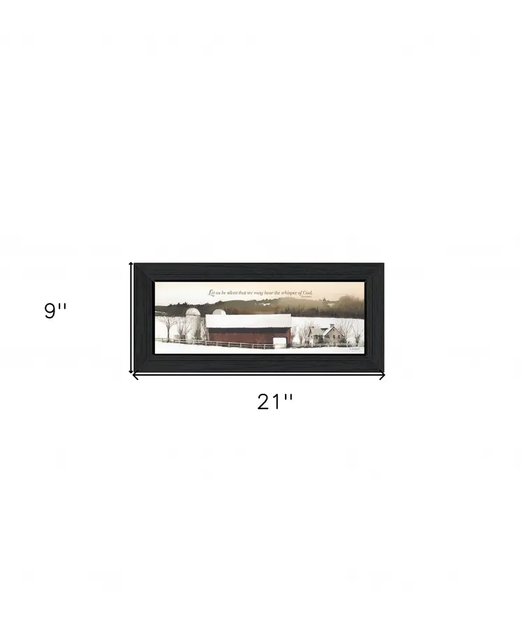 Let Us Be Silent Spiritual Black Framed Print Wall Art