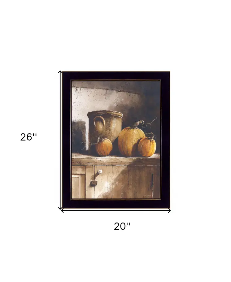 Crocks and Pumpkins 2 Black Framed Print Wall Art