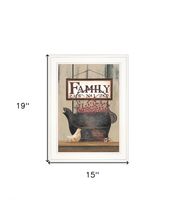 FAMILY NO1 White Framed Print Wall Art