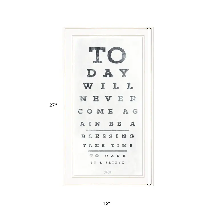 Eye Chart I 2 White Framed Print Wall Art
