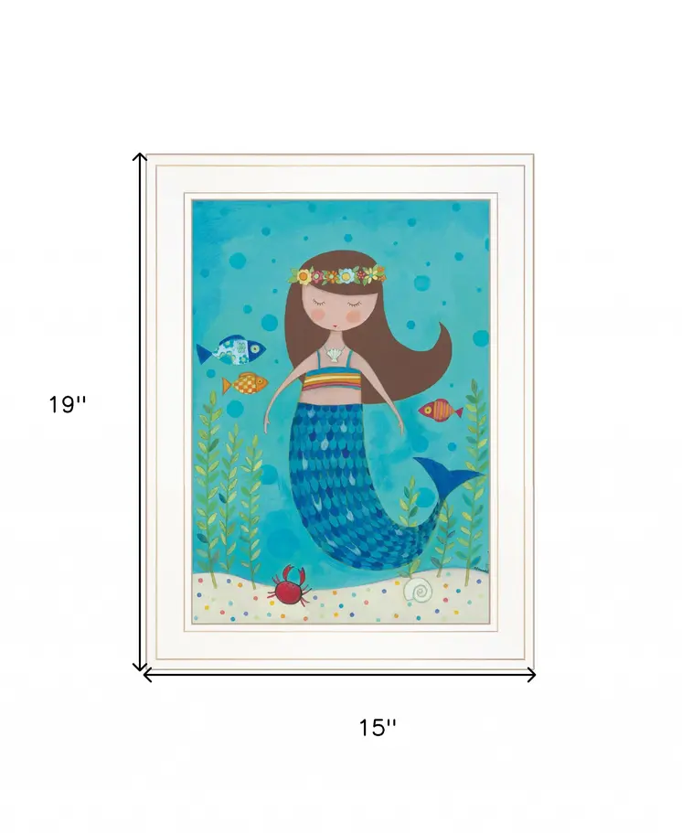 Under the Sea 3 White Framed Print Wall Art