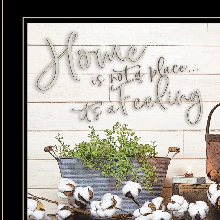 Home is not a Place 3 Black Framed Print Wall Art