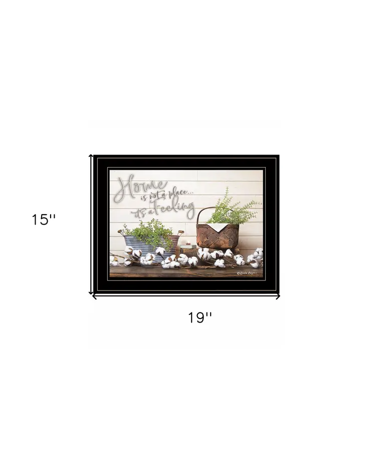 Home is not a Place 3 Black Framed Print Wall Art