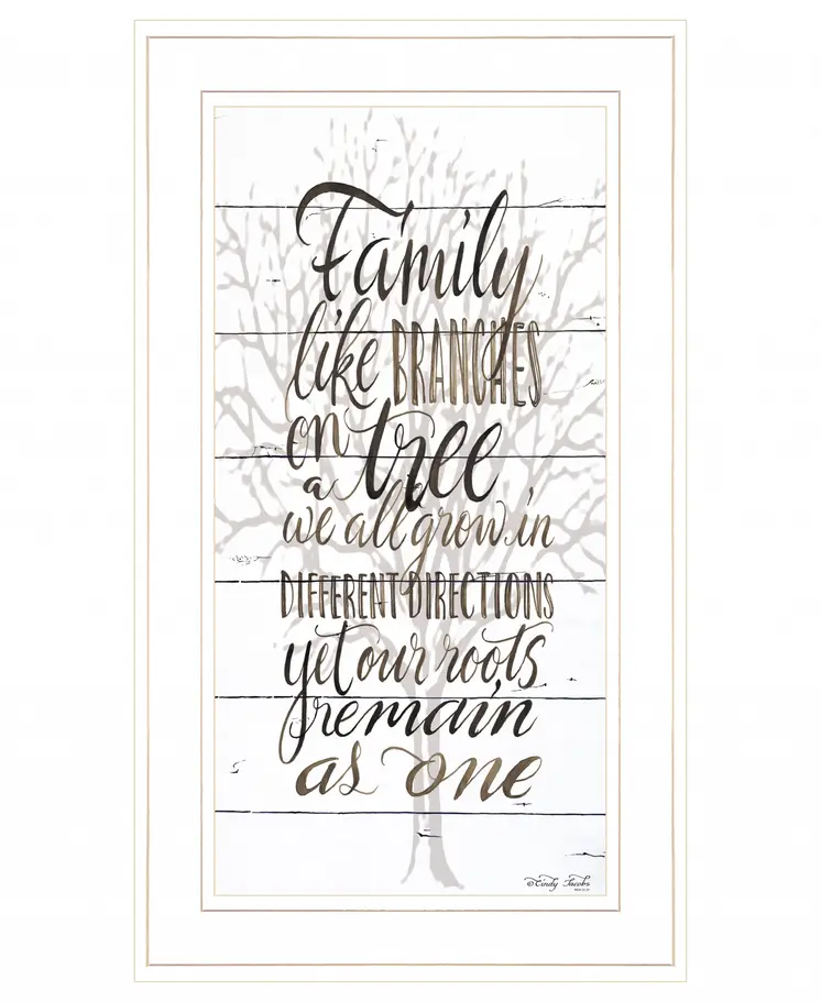 Family 4 White Framed Print Wall Art