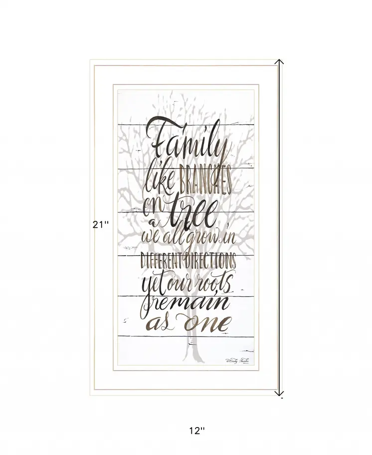 Family 4 White Framed Print Wall Art