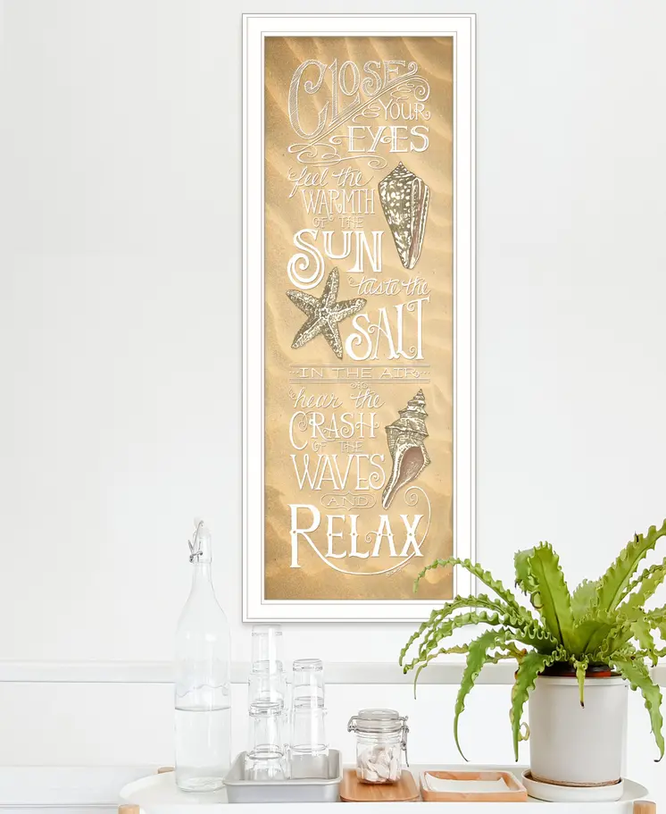 Close Your Eyes 2 White Framed Print Wall Art