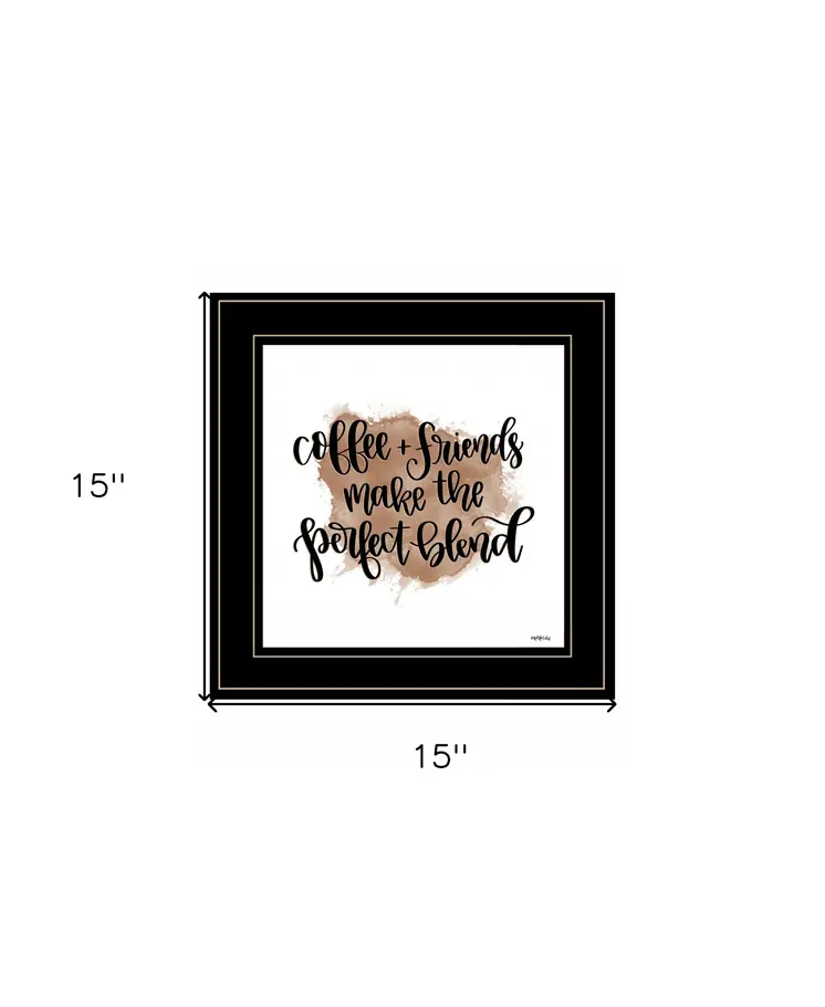 Coffee and Friends 3 Black Framed Print Wall Art