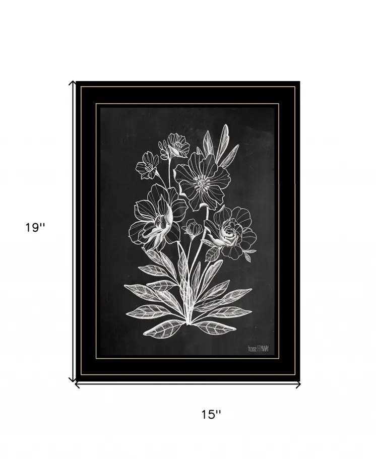 Vintage Chalkboard 3 Black Framed Print Wall Art