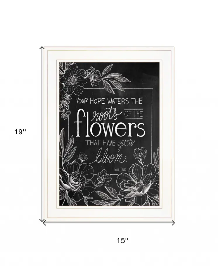 Yet to Bloom 3 White Framed Print Wall Art