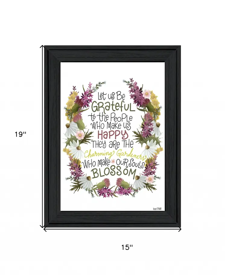 Charming Garden 4 Black Framed Print Wall Art