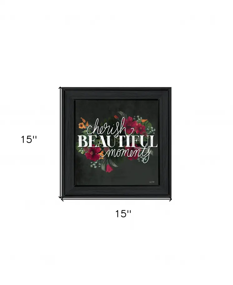 Cherish the Moments 3 Black Framed Print Wall Art