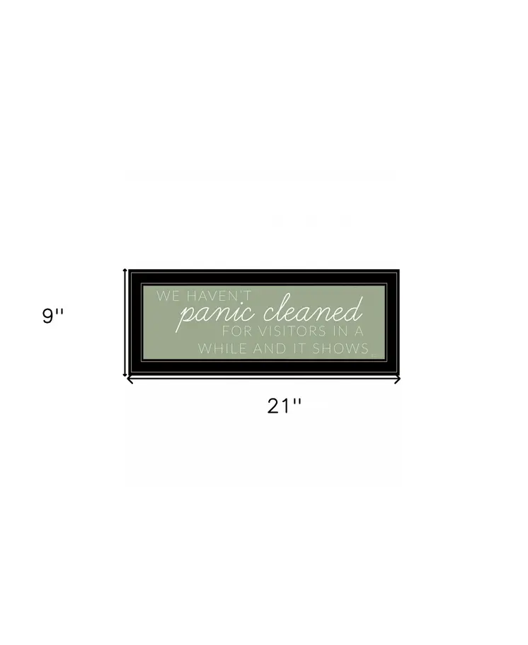 Panic Cleaned 2 Black Framed Print Wall Art