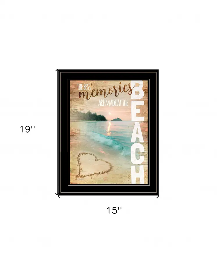 Beach Memories 2 Black Framed Print Wall Art