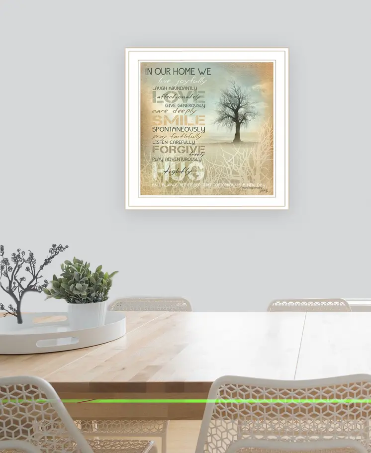 In Our Home 3 White Framed Print Wall Art