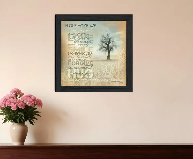 In Our Home 4 Black Framed Print Wall Art
