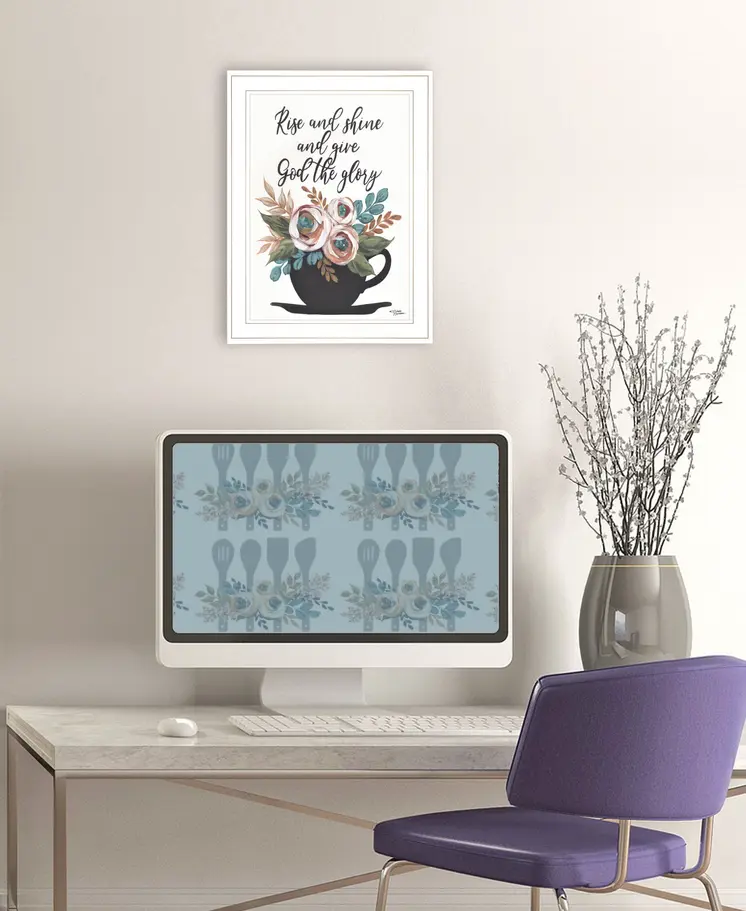 Rise and Shine 5 White Framed Print Wall Art