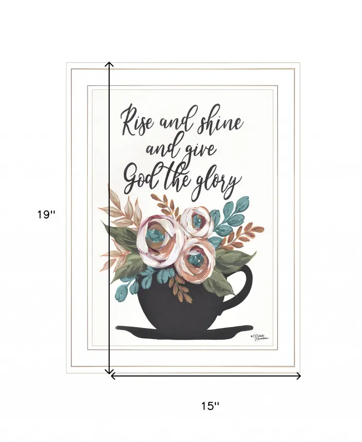 Rise and Shine 5 White Framed Print Wall Art