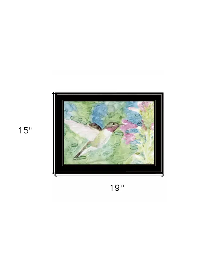 Hummingbird 1 Black Framed Print Wall Art