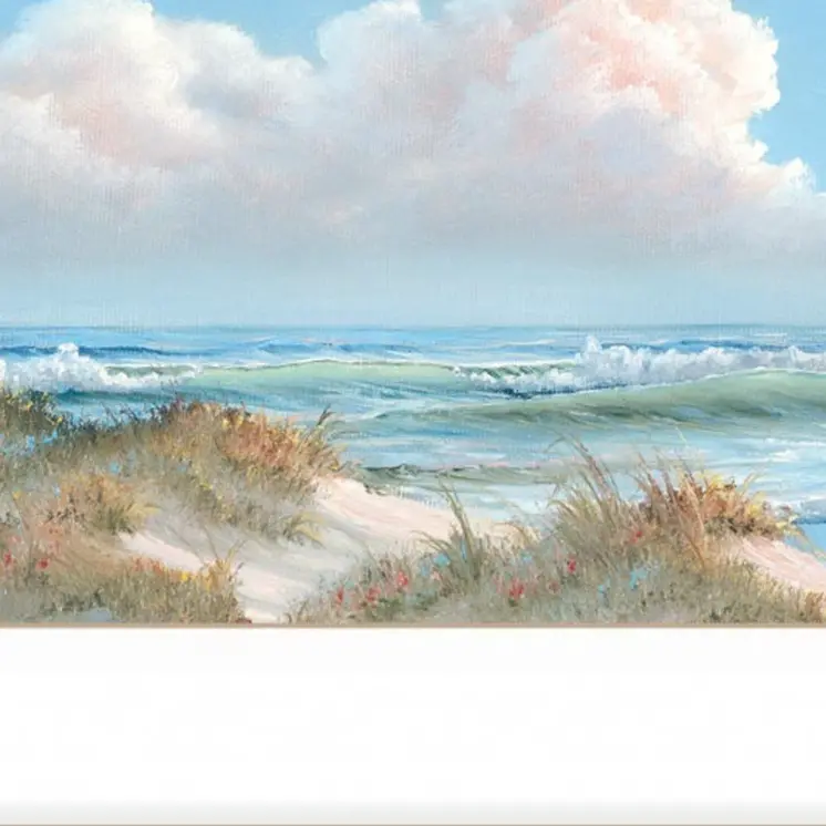 Set Of Two The Seascape 2 White Framed Print Wall Art