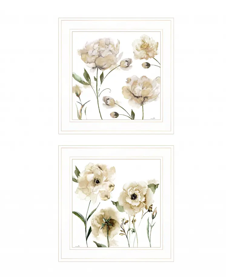 Set Of Two Brittany I and Sea II 1 White Framed Print Wall Art