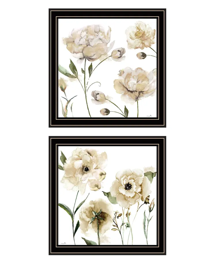Set Of Two Brittany I and Sea II 2 Black Framed Print Wall Art