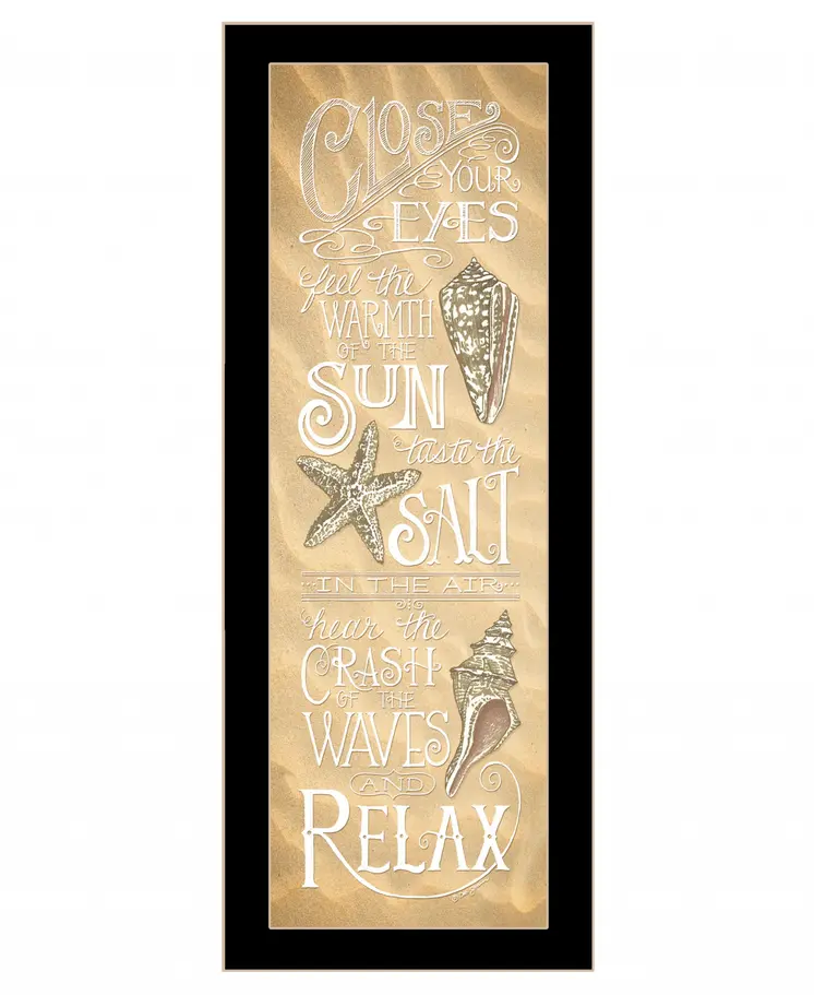 Close Your Eyes 1 Black Framed Print Wall Art