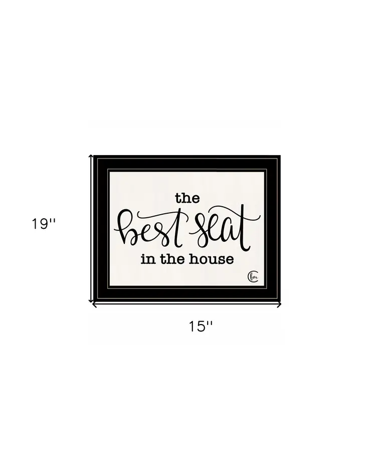 The Best Seat in the House 2 Black Framed Print Bathroom Wall Art