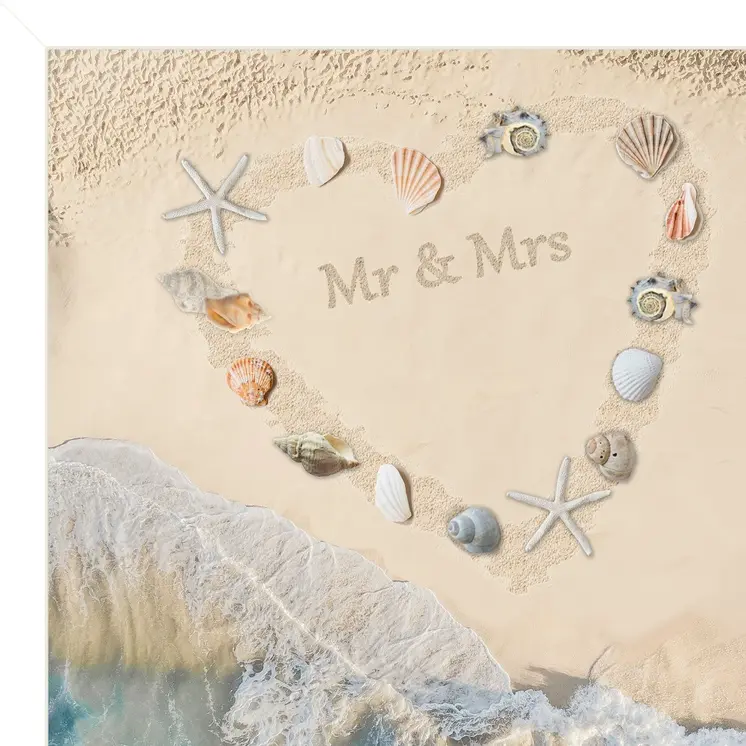 Marriage is a Beach 2 White Framed Print Wall Art