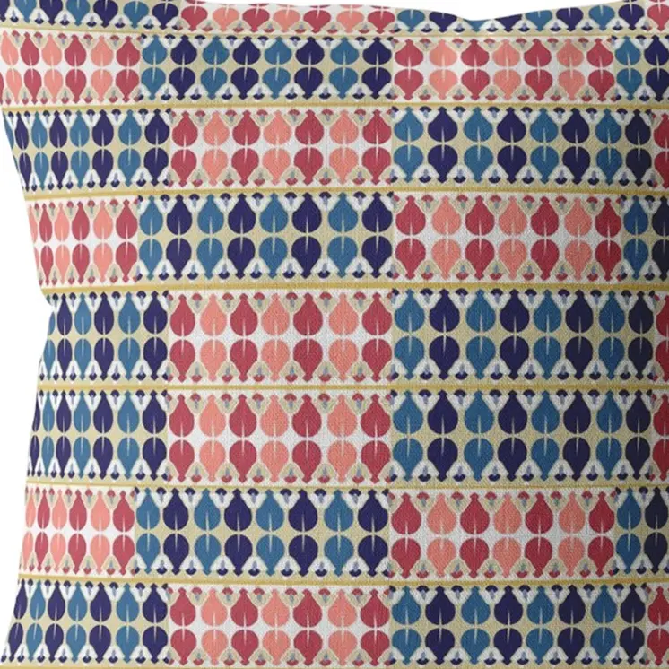 20" Red Blue Spades Suede Throw Pillow