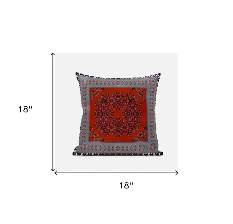 18"x18" Blue Green Zippered Suede Geometric Throw Pillow