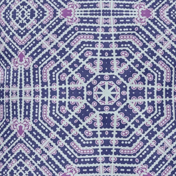 16” Lilac Blue Geostar Zippered Suede Throw Pillow
