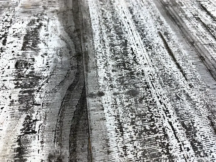 Set of Two Black and Whitewash Rustic Wood Wall Art Hanging Panels