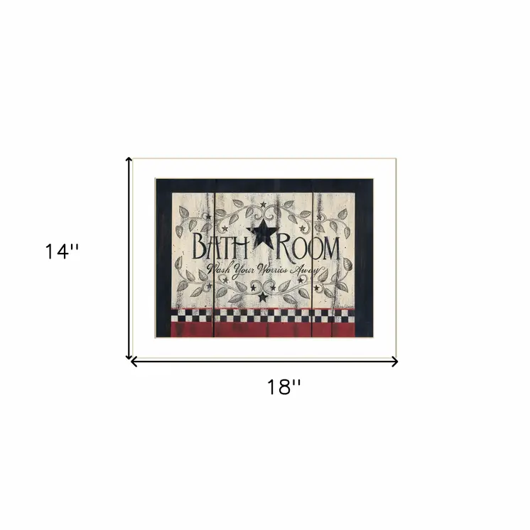 Bathroom 7 White Framed Print Bathroom Wall Art