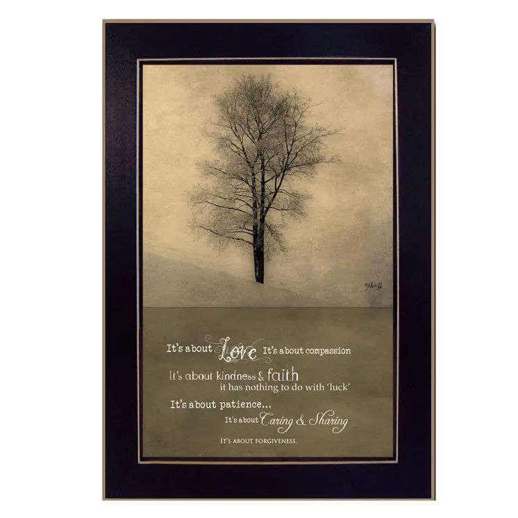 Its All About Love Black Framed Print Wall Art
