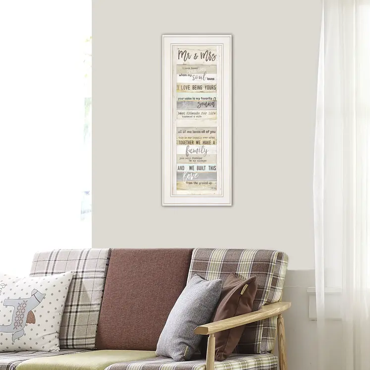 Mr and Mrs 2 White Framed Print Wall Art