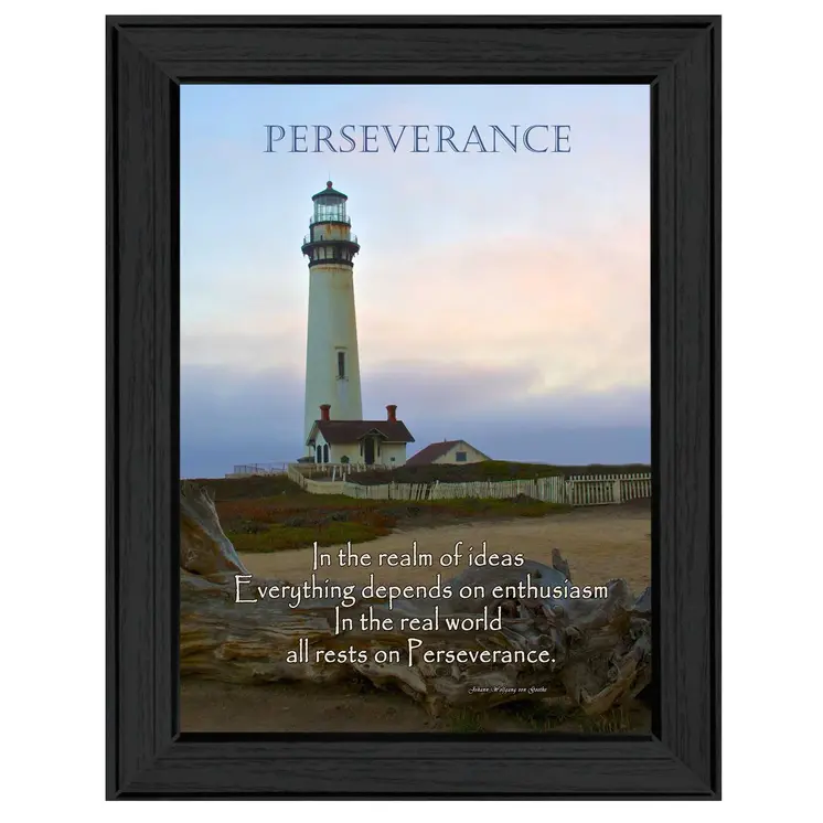 Perseverance 1 Black Framed Print Wall Art