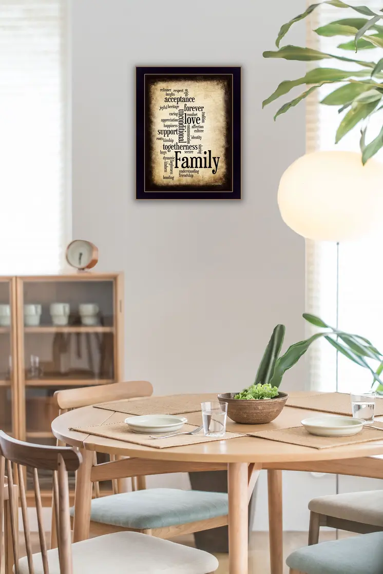 Family I Black Framed Print Wall Art