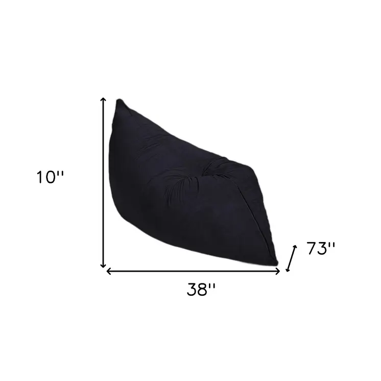 73" x 38" Black Sofa Sack Bean Bag Lounger