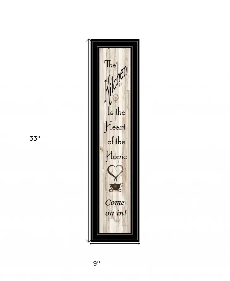 Kitchen is the Heart of the Home 17 Black Framed Print Kitchen Wall Art