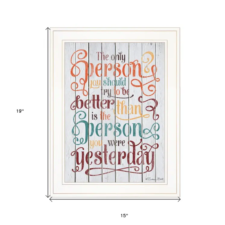 The Only Person 2 White Framed Print Wall Art