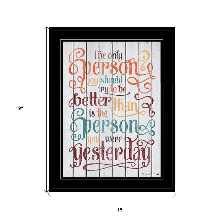 The Only Person 3 Black Framed Print Wall Art