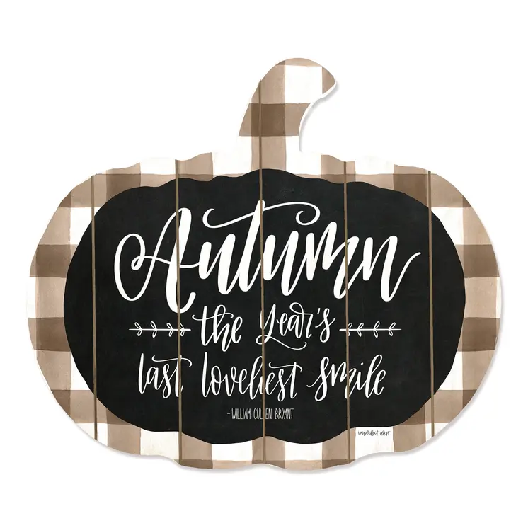 Autumn The Years Last Loveliest Smile Pumpkin Shape Wall Art