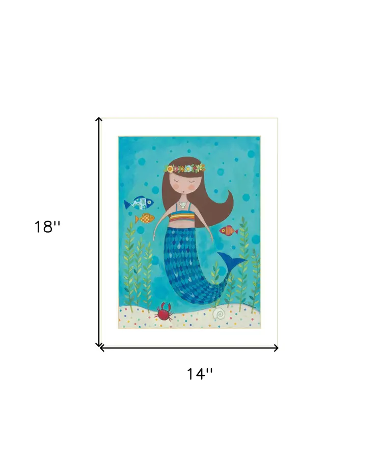 Under the Sea 6 White Framed Print Wall Art