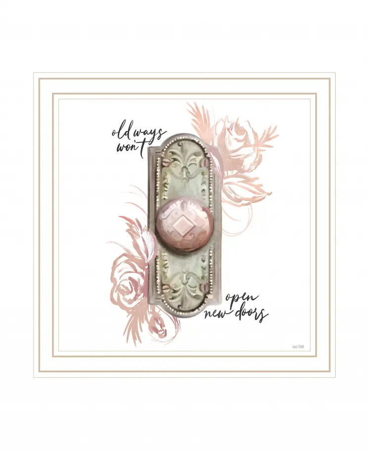 Old Ways in Blush 2 White Framed Print Wall Art