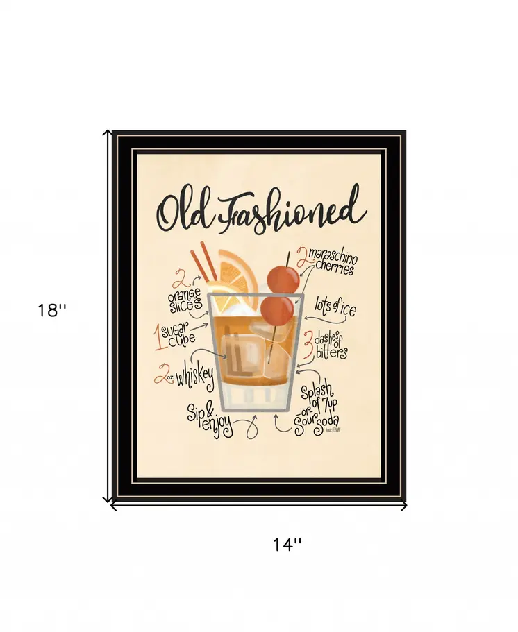 Old Fashioned 1 Black Framed Print Wall Art